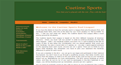 Desktop Screenshot of cuetimesports.com